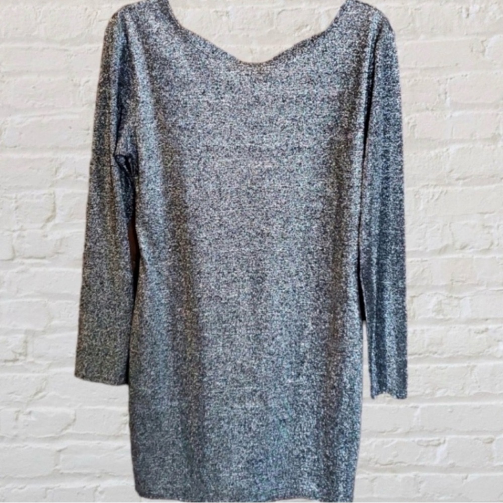 H&M Divided LS Glittery Dress L